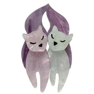 ERSTWILDER THE LOVE CATS MINI BROOCH PiNUP